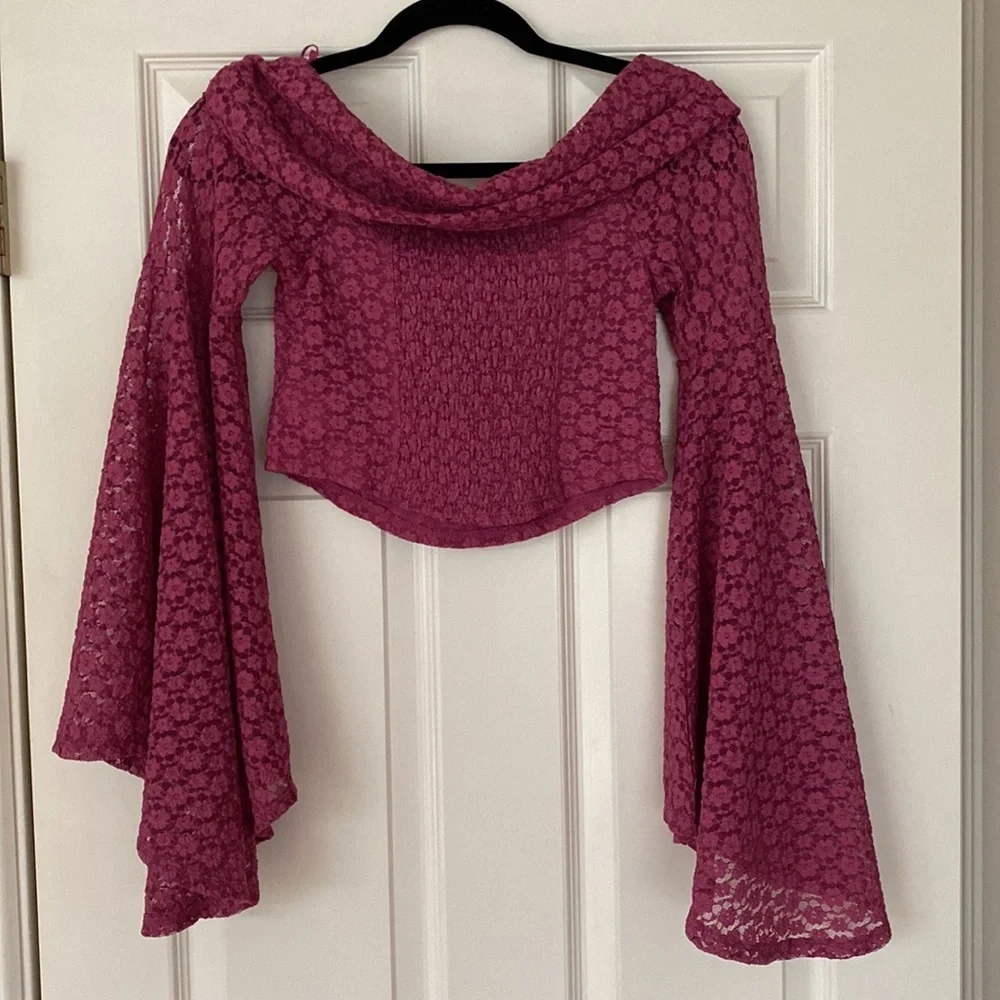 Free People Lola Lace Crop Top